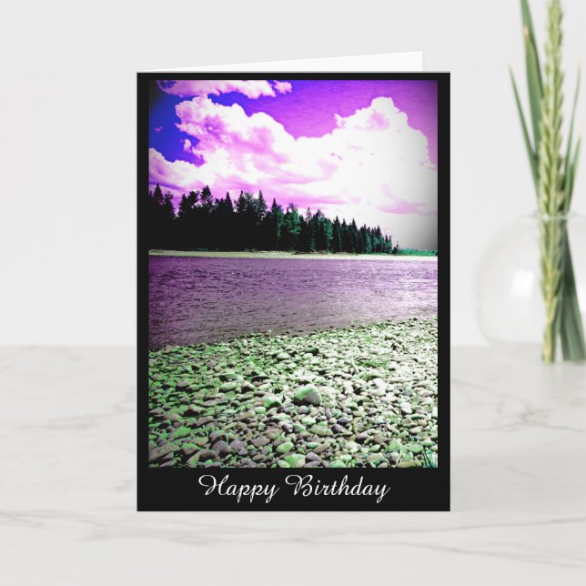 Carte d'anniversaire avec la photographie de (Devant)