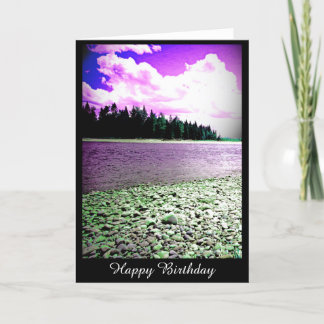 Carte d'anniversaire avec la photographie de