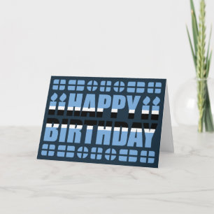 Carte d'anniversaire avec le drapeau du Botswana