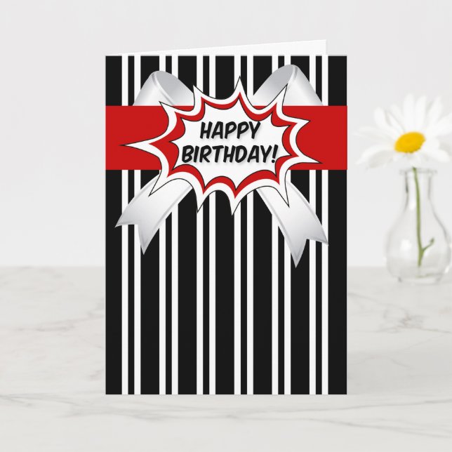 Carte d'anniversaire avec style de bande dessinée  (Petite plante)