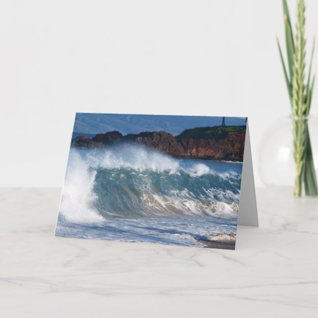 Carte d'anniversaire avec surf (Devant)