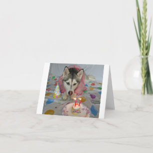 Carte d'anniversaire avec un adorable chien