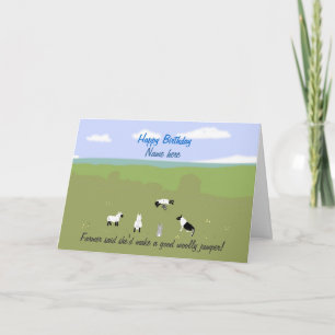 Carte d'anniversaire avec une amusante blague de m