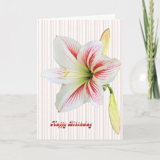 Carte d'anniversaire avec une belle Lily (Devant)