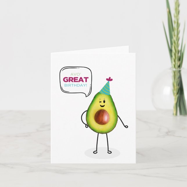 Carte d'anniversaire Avocado (Devant)