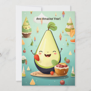 Carte d'anniversaire Avocado 1er