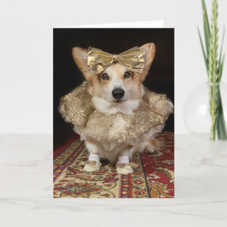 Carte d'anniversaire Ballerina Corgi