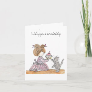 Carte d'anniversaire Ballerina pour petite fille