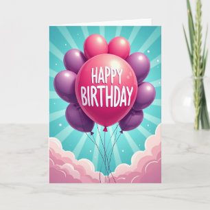 Carte d'anniversaire Ballons Jubilaires