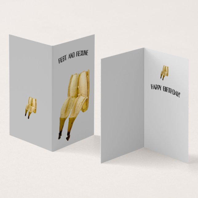 CARTE D'ANNIVERSAIRE BANANA REMERCIANT (Inside and Outside)