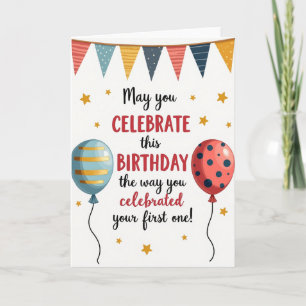 Carte d'anniversaire bariolée