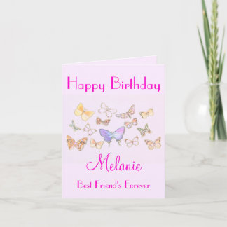 Carte d'anniversaire BFF Butterfly