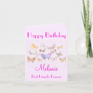 Carte d'anniversaire BFF Butterfly