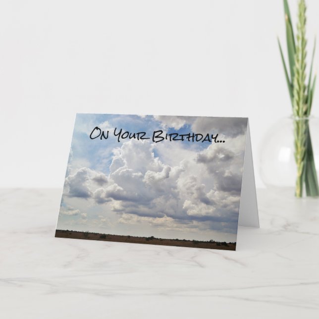 Carte d'anniversaire Big Texas Prairie Sky (Devant)