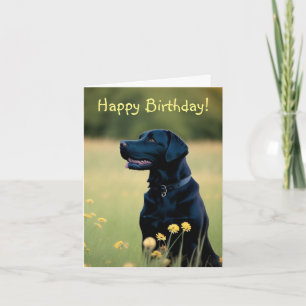 Carte d'anniversaire Black Lab