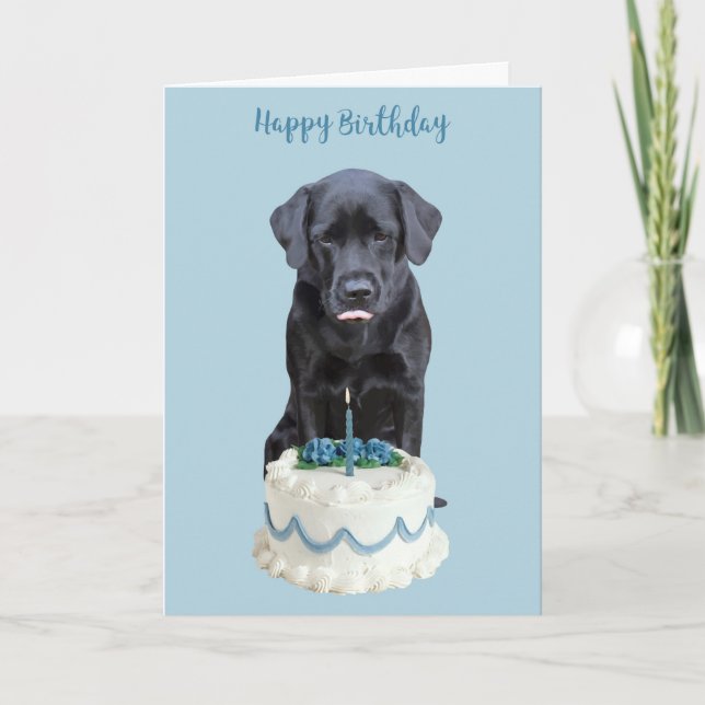 Carte d'anniversaire Black Lab - Carte d'anniversa (Devant)