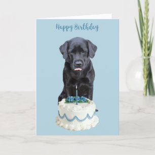 Carte d'anniversaire Black Lab - Carte d'anniversa