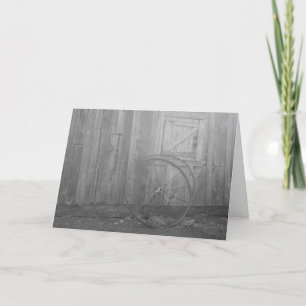 Carte d'anniversaire "Black & White Wagon Wheel"