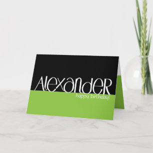 Carte d'anniversaire blanche Alexander