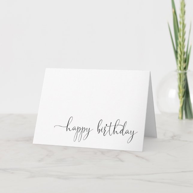 Carte d'anniversaire Blank Simple Business Happy (Devant)