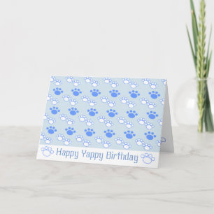 Carte d'anniversaire bleu clair et blanc