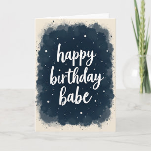 Carte d'anniversaire Bleu Minuit