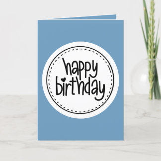 Carte d'anniversaire Blue happy