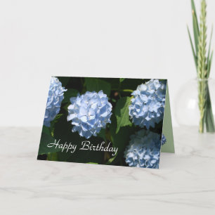 Carte d'anniversaire Blue Hydrangea
