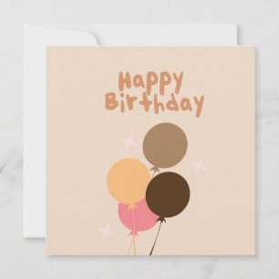 Carte d'anniversaire Bohemian Balloons