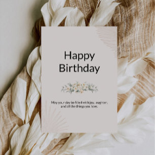 Carte d'anniversaire Boho