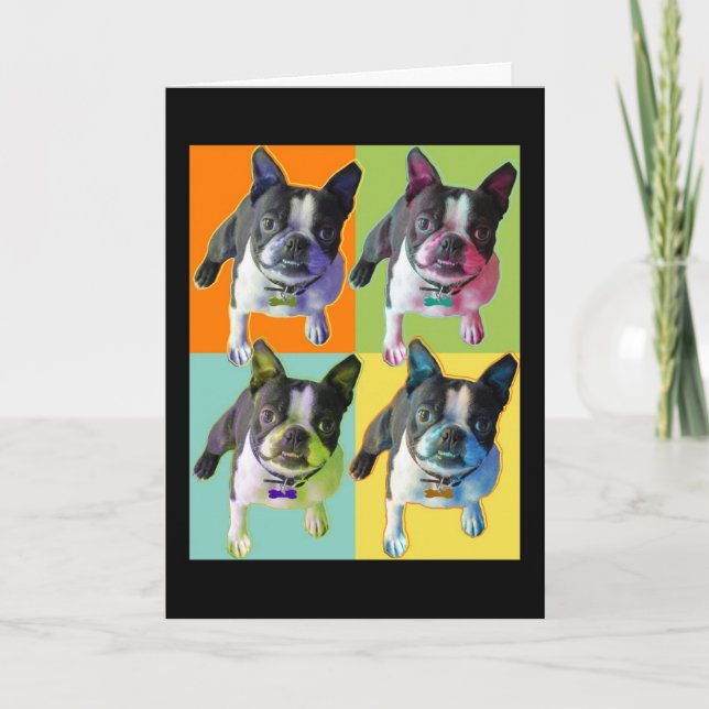 Carte d'anniversaire Boston Terrier (Devant)