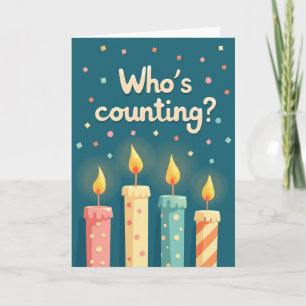 Carte d'anniversaire Bougie Colorée