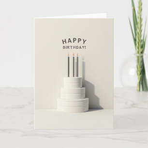 Carte d'anniversaire Bougie Sérène