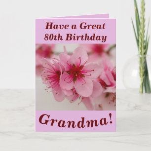 Carte d'anniversaire brillante et audacieuse 80e p