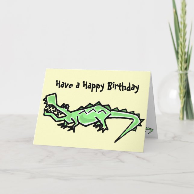Carte d'anniversaire BT-Gator (Devant)