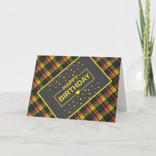 Carte d'anniversaire Buchanan Modern Tartan