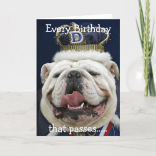 Carte d'anniversaire Bullldog