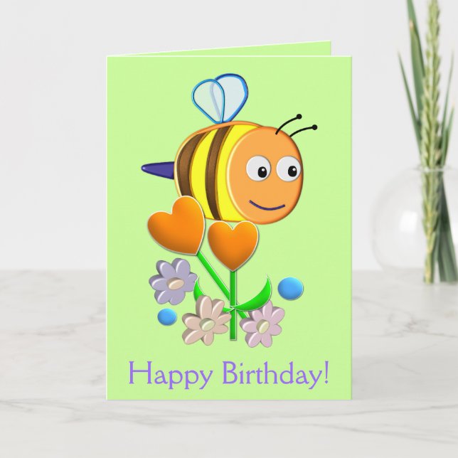 Carte d'anniversaire Bumble Bee (Devant)