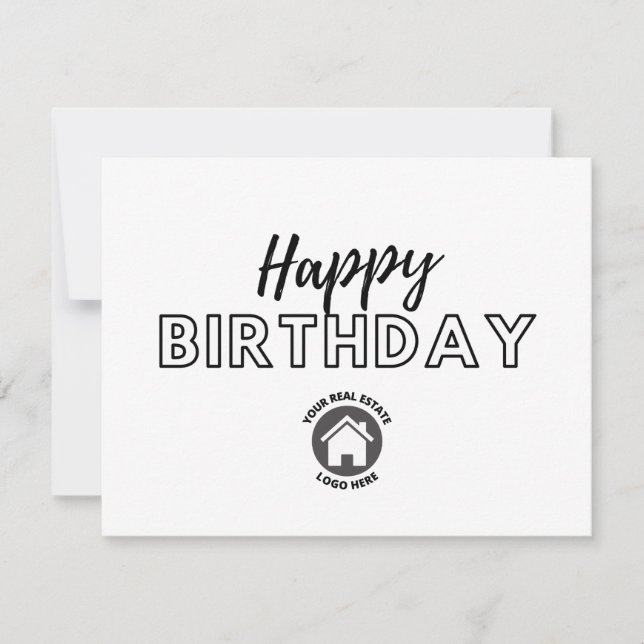 Carte d'anniversaire Business Realty (Devant)