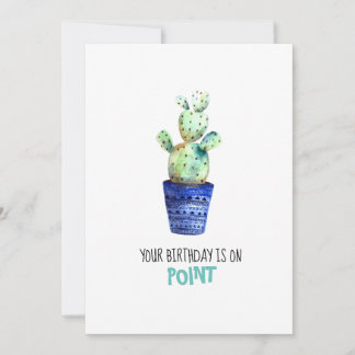 Carte d'anniversaire Cactus