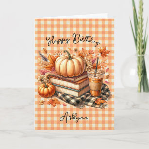 Carte d'anniversaire Café Saveur de Citrouille pou