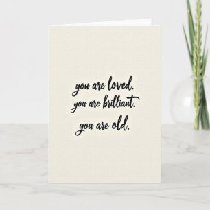 Carte d'anniversaire calligraphique douce