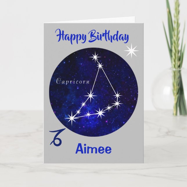 Carte d'anniversaire Capricorn Zodiac Horoscope (Devant)