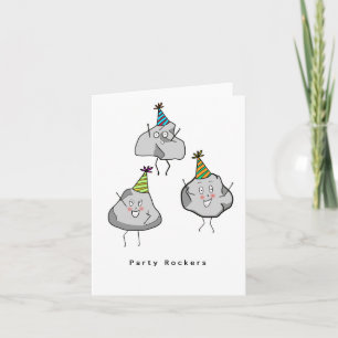 Carte d'anniversaire, carte de fêtards, carte drôl
