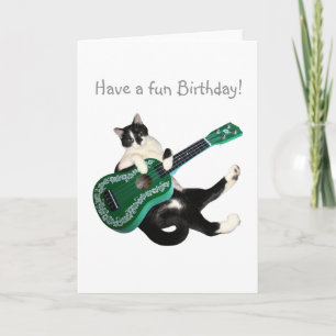 Carte d'anniversaire Cat Ukulele