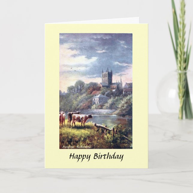 Carte d'anniversaire - Cathédrale de Hereford (Devant)
