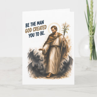 Carte d'anniversaire catholique Saint Joseph