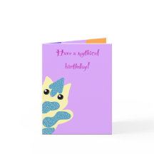 Carte d'anniversaire Caticorn