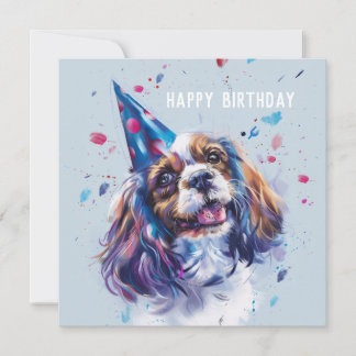 Carte d'anniversaire Cavalier King Charled Spaniel