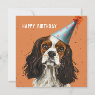 Carte d'anniversaire Cavalier King Charled Spaniel